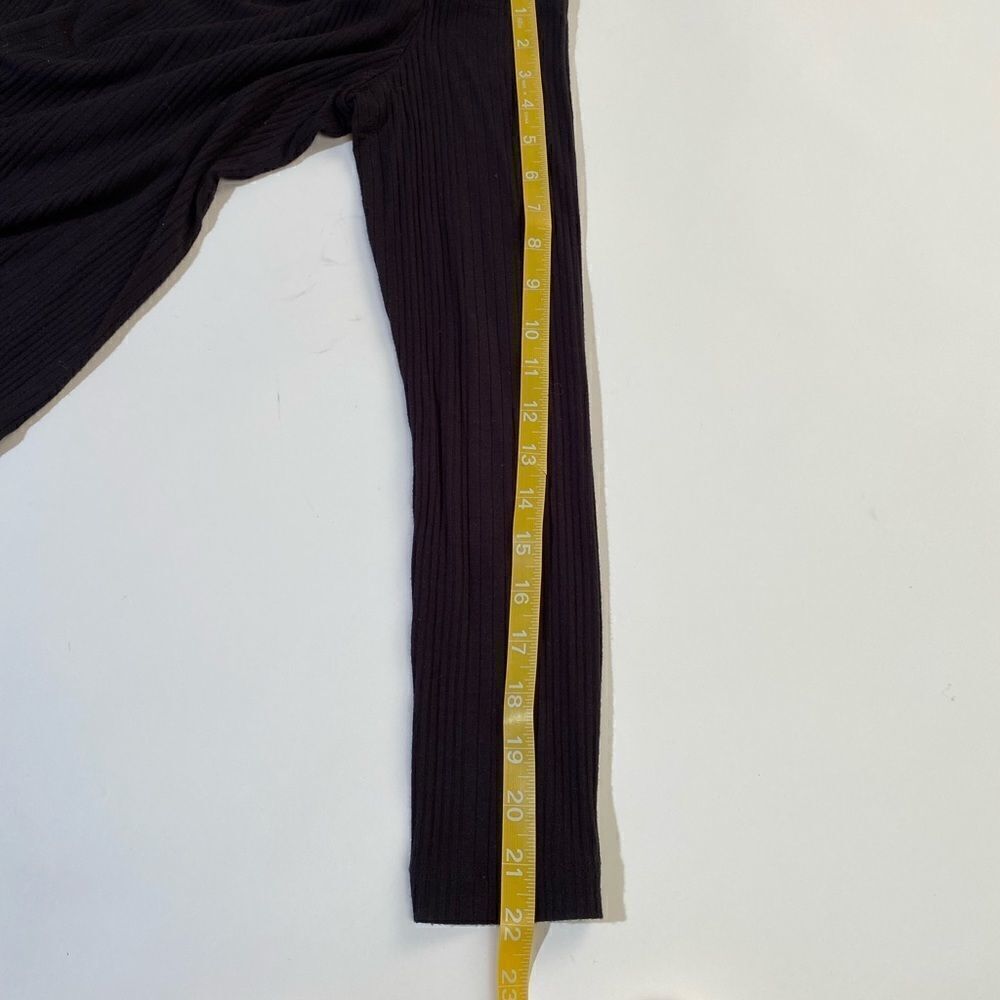 Drew black cold shoulder ribbed shirt top L - Picture 8 of 8